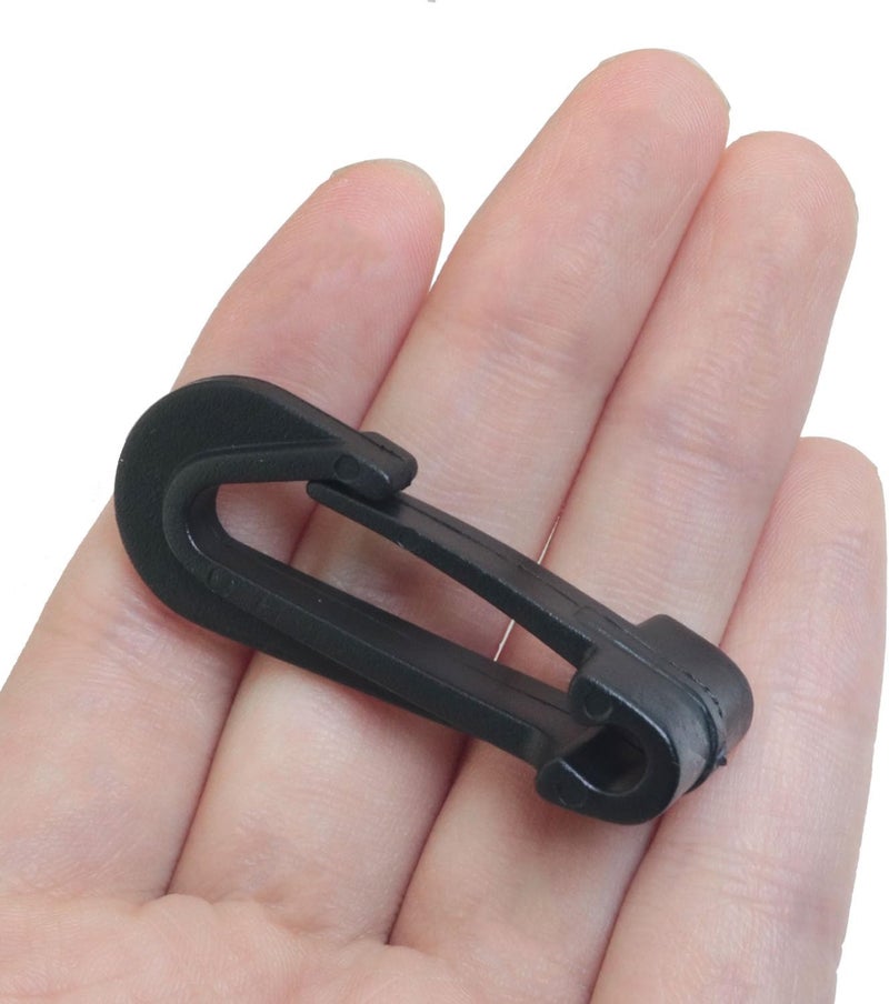 LUORNG Car Trunk Mesh Pocket Hooks Multi Functional Open Plastic Question Mark 5mm Single Head Snap Elastic Camping Gloves Anti Lost Cord Bungee Hook - Image 5
